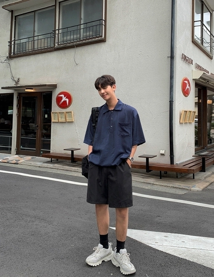 Casual Loose Fit Short Sleeve Shirt