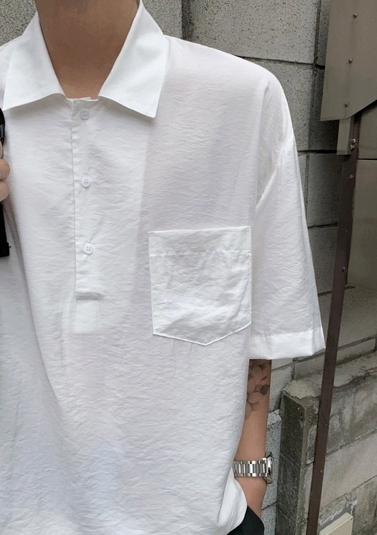 Casual Loose Fit Short Sleeve Shirt