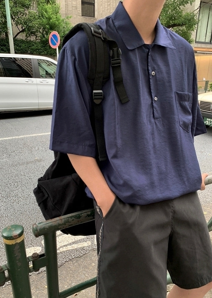 Casual Loose Fit Short Sleeve Shirt