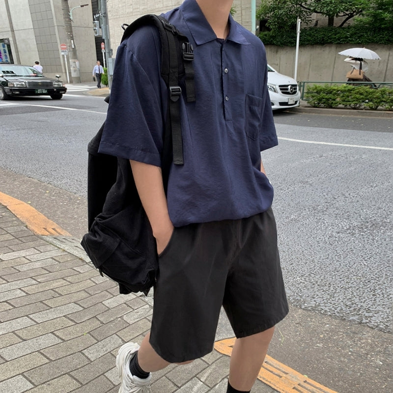 Casual Loose Fit Short Sleeve Shirt