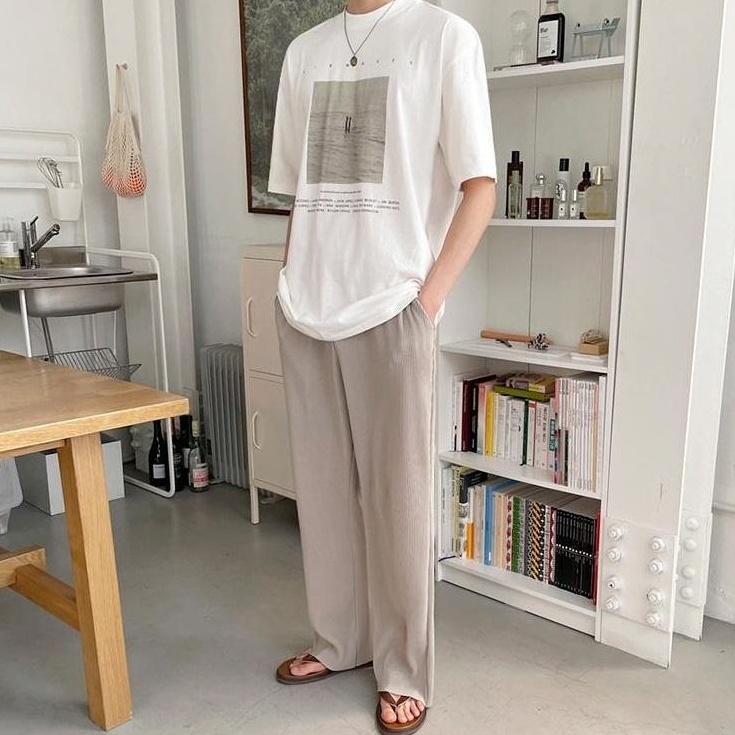 Casual Loose Ice Silk Trousers