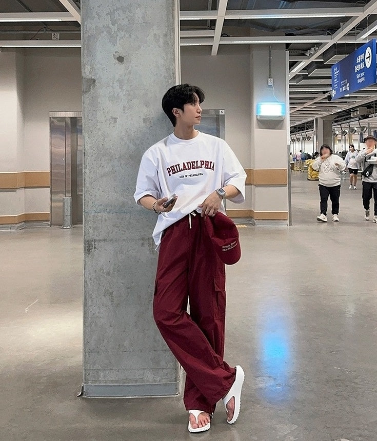 Casual Loose Straight Workwear Trousers