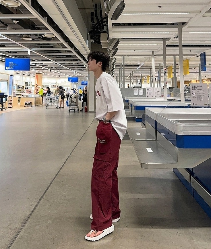 Casual Loose Straight Workwear Trousers