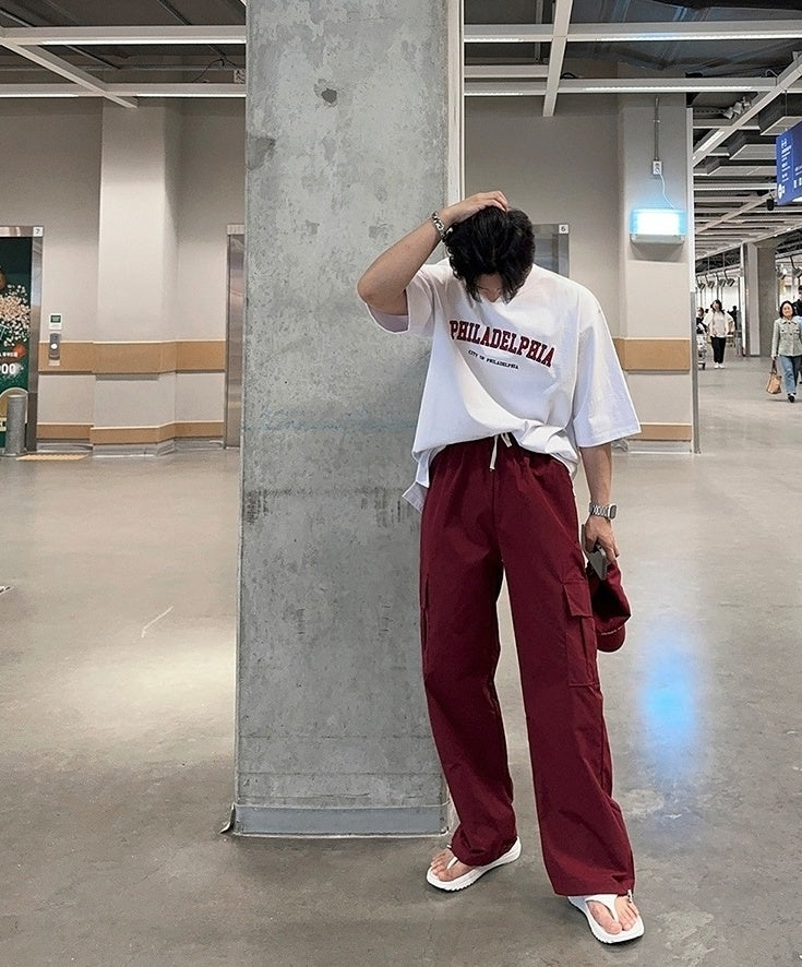 Casual Loose Straight Workwear Trousers