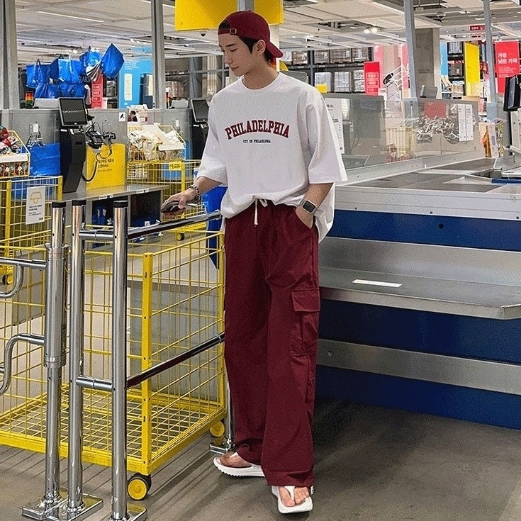 Casual Loose Straight Workwear Trousers