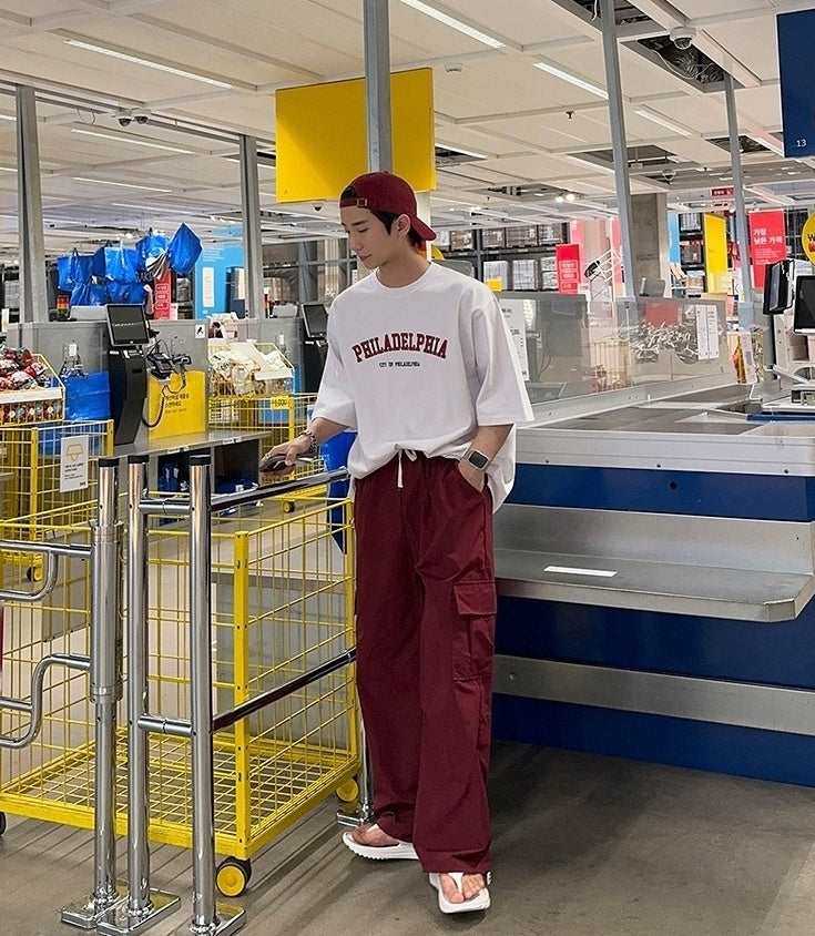 Casual Loose Straight Workwear Trousers