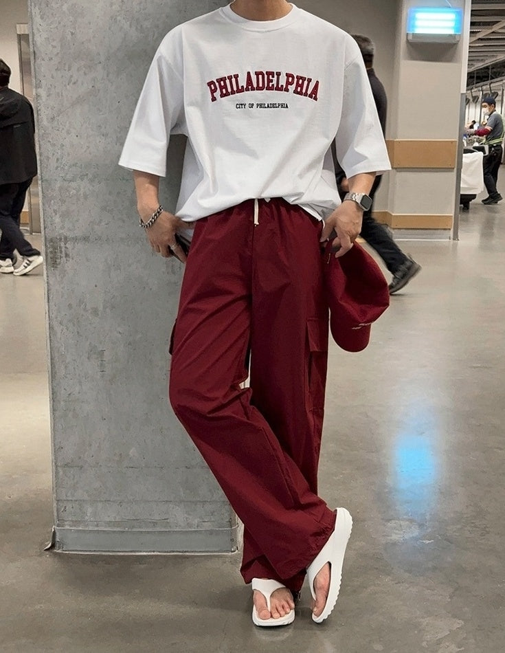 Casual Loose Straight Workwear Trousers
