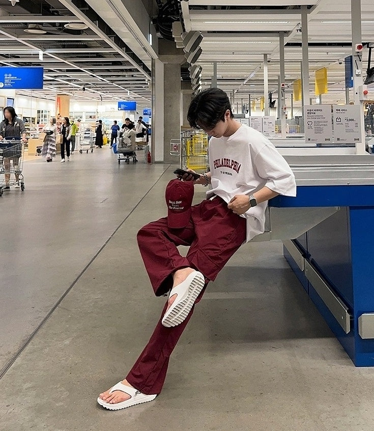 Casual Loose Straight Workwear Trousers