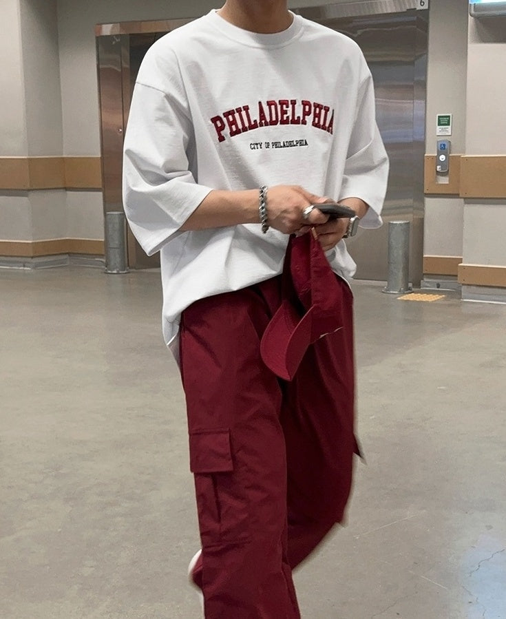 Casual Loose Straight Workwear Trousers