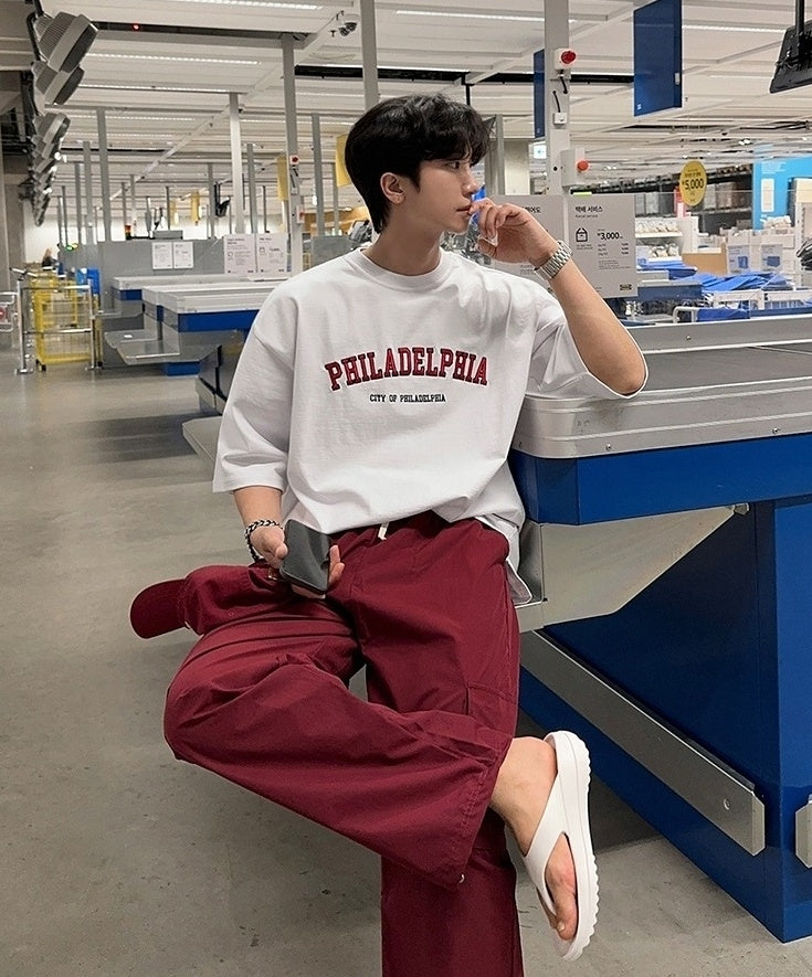 Casual Loose Straight Workwear Trousers