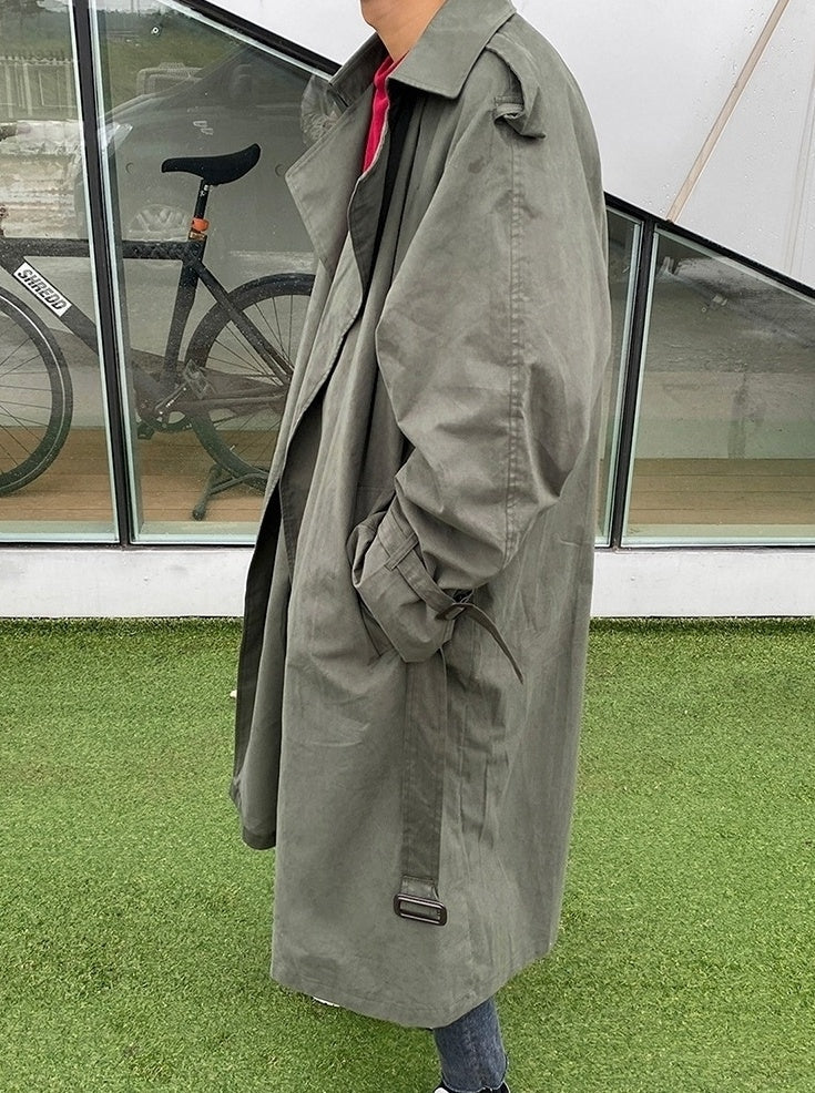 Casual Military Green Trench Coat