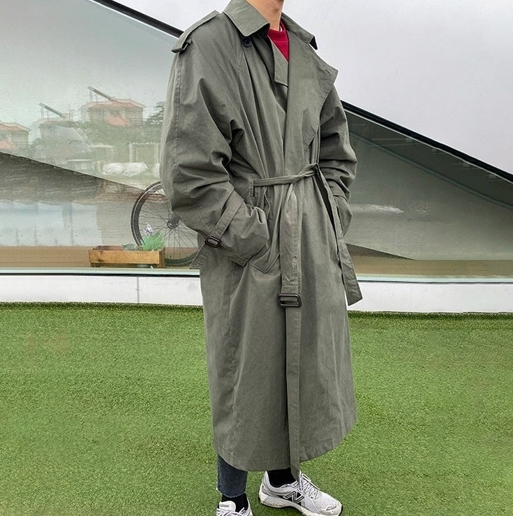 Casual Military Green Trench Coat