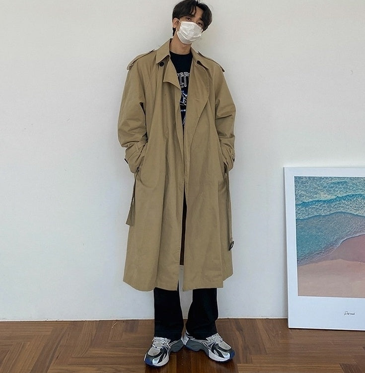 Casual Military Green Trench Coat