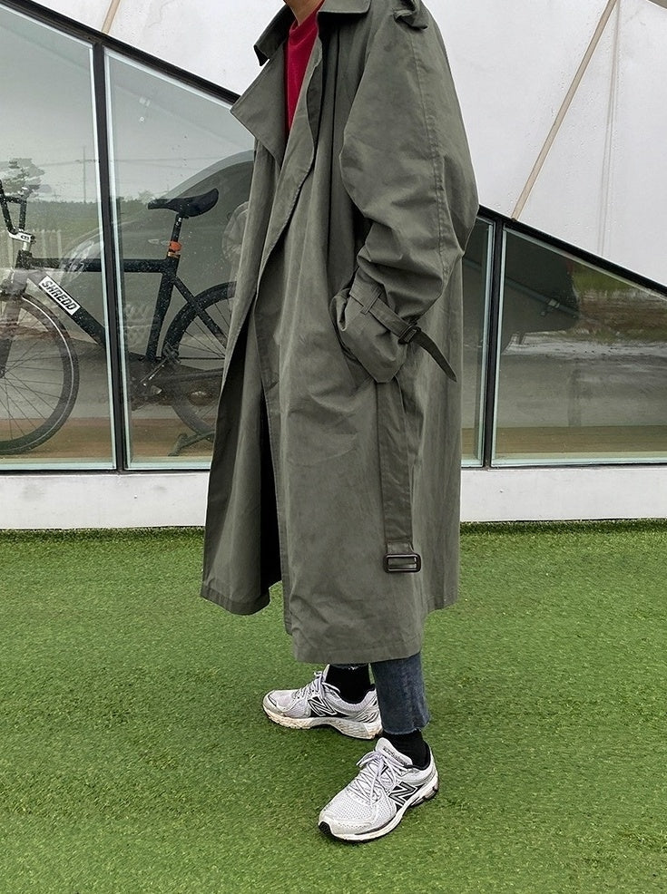 Casual Military Green Trench Coat