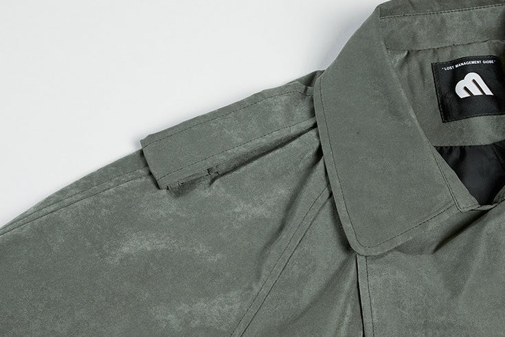 Casual Military Green Trench Coat