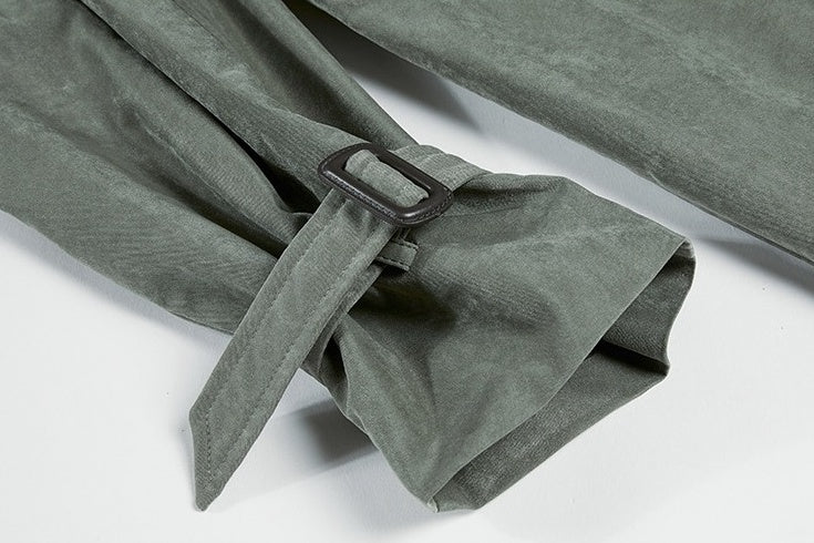 Casual Military Green Trench Coat
