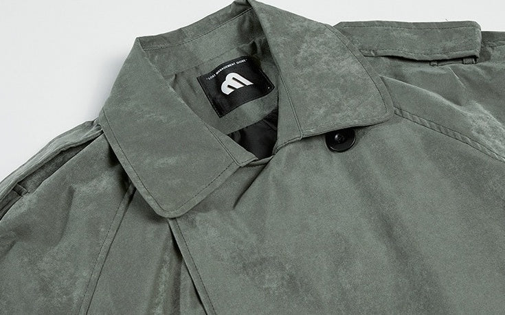 Casual Military Green Trench Coat