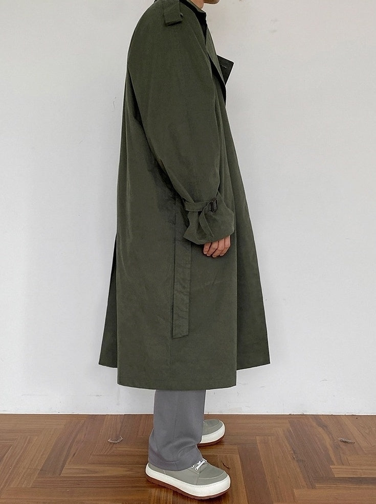 Casual Military Green Trench Coat