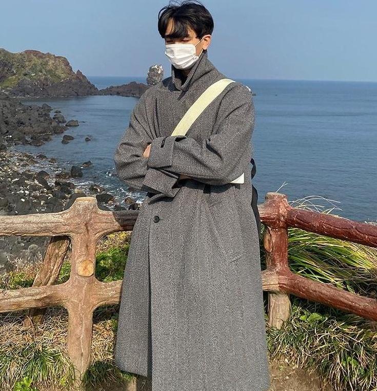 Casual Overcoat With Thickened Fabric