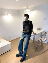 Casual Polo Shirt With Turndown Collar