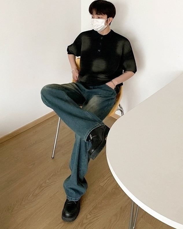 Casual Polo Shirt With Turndown Collar