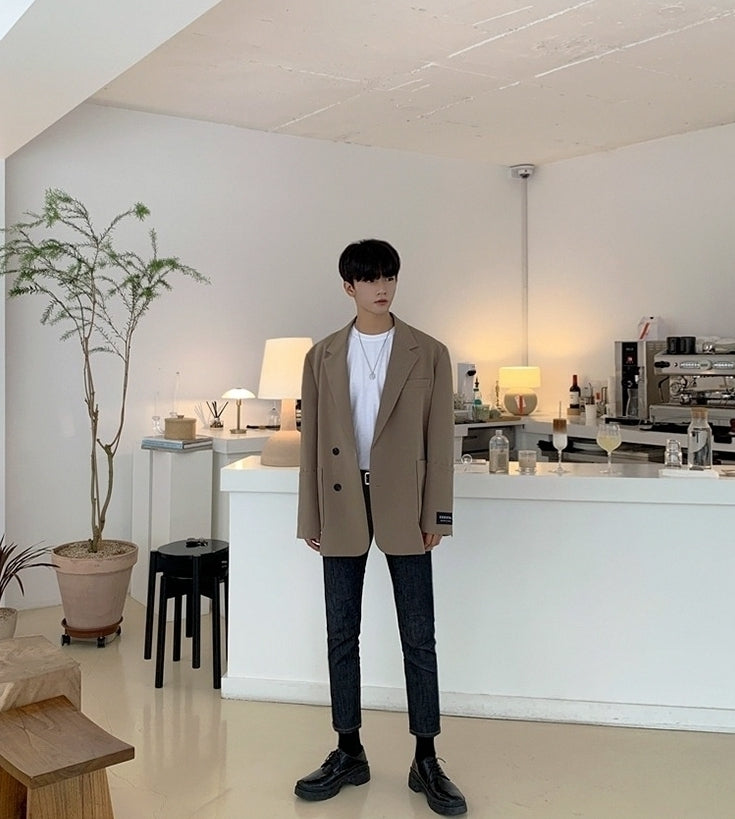 Casual Relaxed Fit Blazer Korean Style