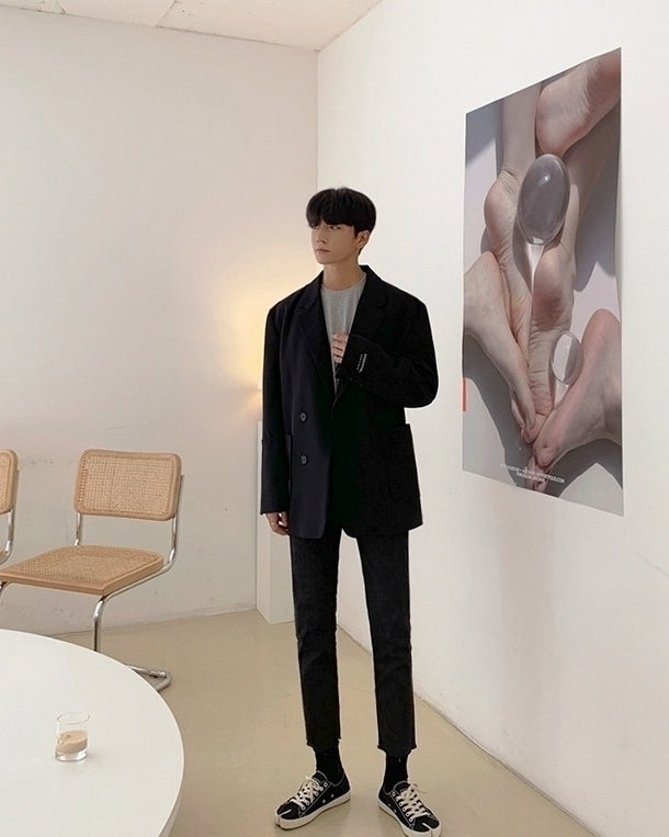 Casual Relaxed Fit Blazer Korean Style