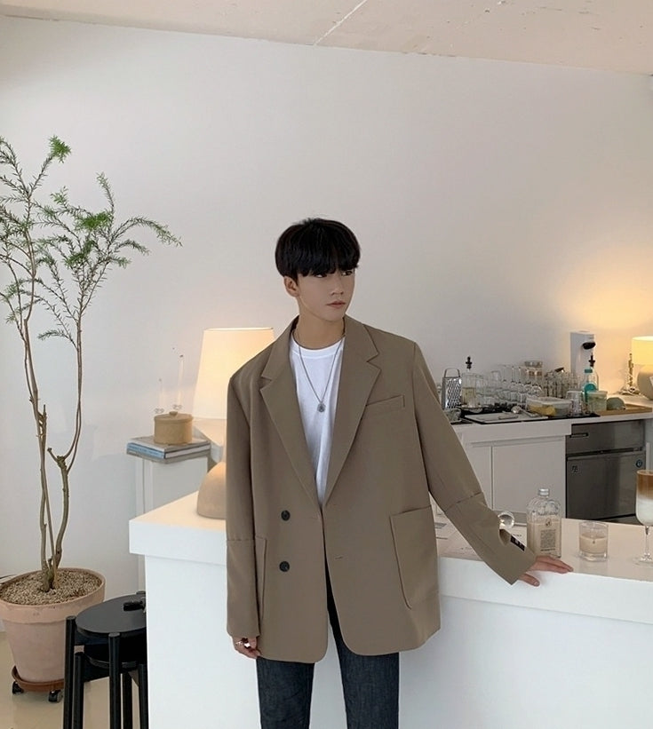 Casual Relaxed Fit Blazer Korean Style