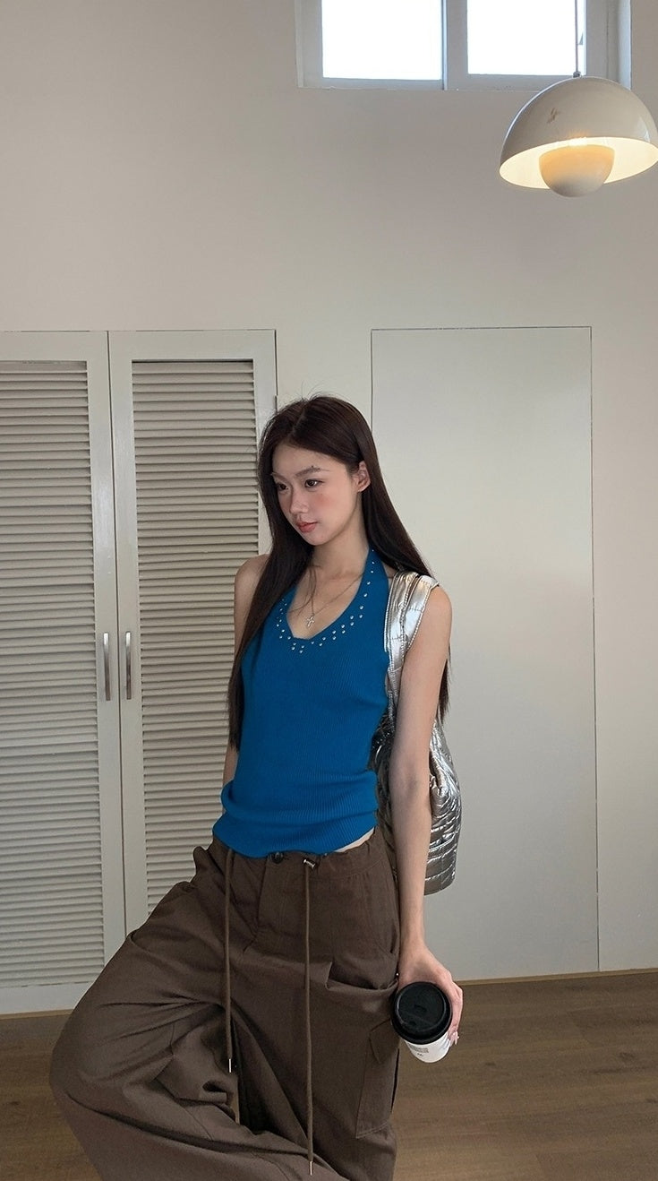 Casual Relaxed Fit Wide Leg Cargo Pants