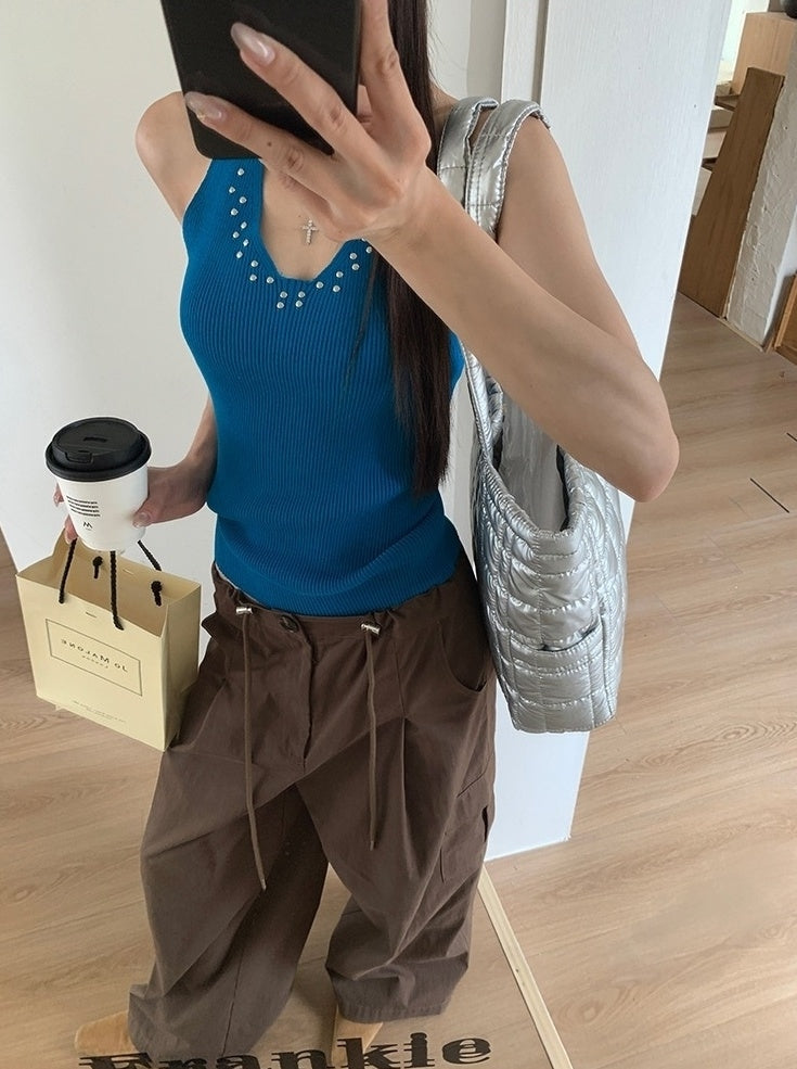 Casual Relaxed Fit Wide Leg Cargo Pants