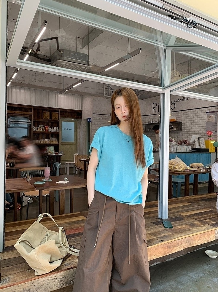 Casual Relaxed Fit Wide Leg Cargo Pants