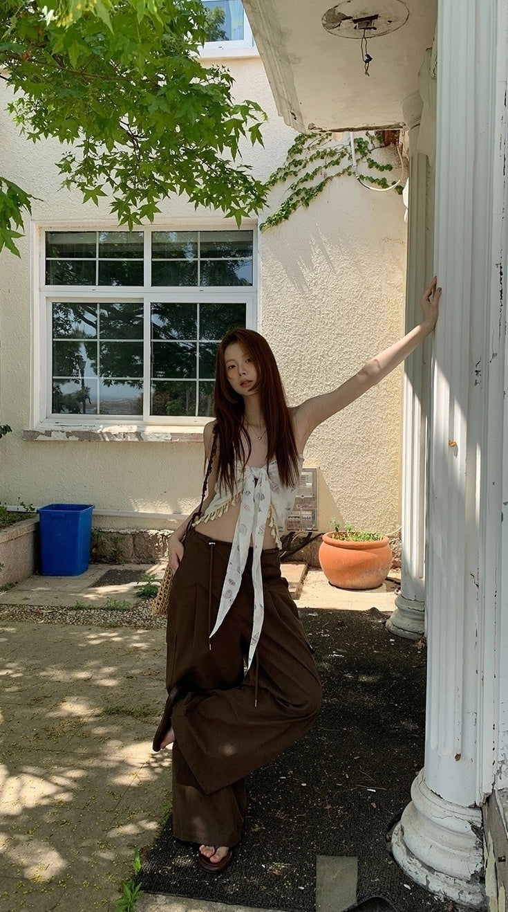 Casual Relaxed Fit Wide Leg Cargo Pants