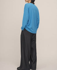 Casual Relaxed Fit Wide Leg Trousers