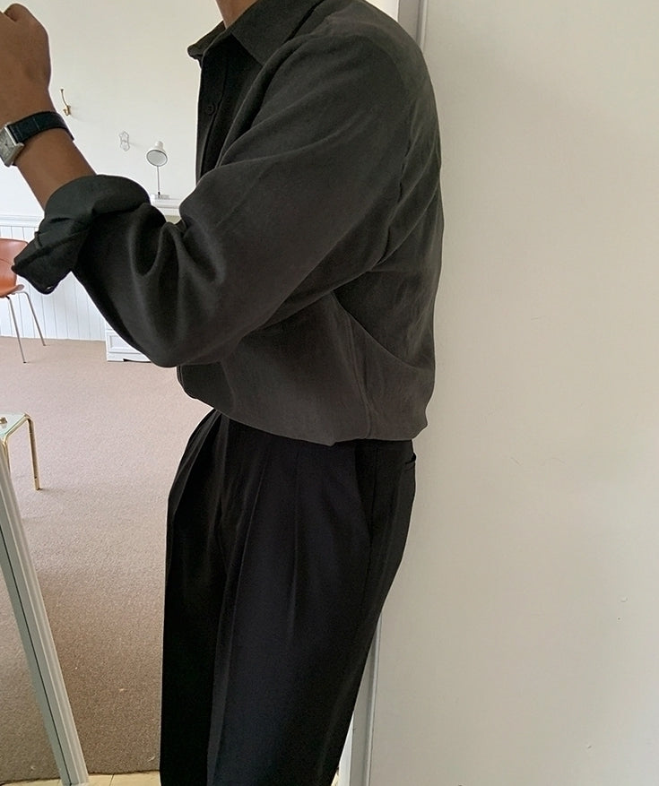 Casual Solid Long Sleeve Utility Shirt