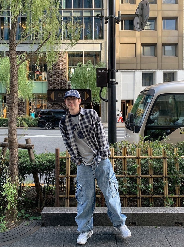Casual Straight Fit Denim Trousers
