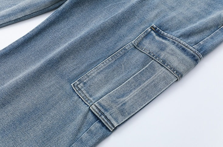 Casual Straight Fit Denim Trousers