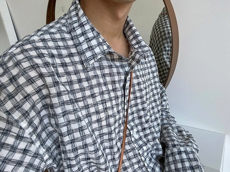 Casual Striped Plaid Shirt Collection