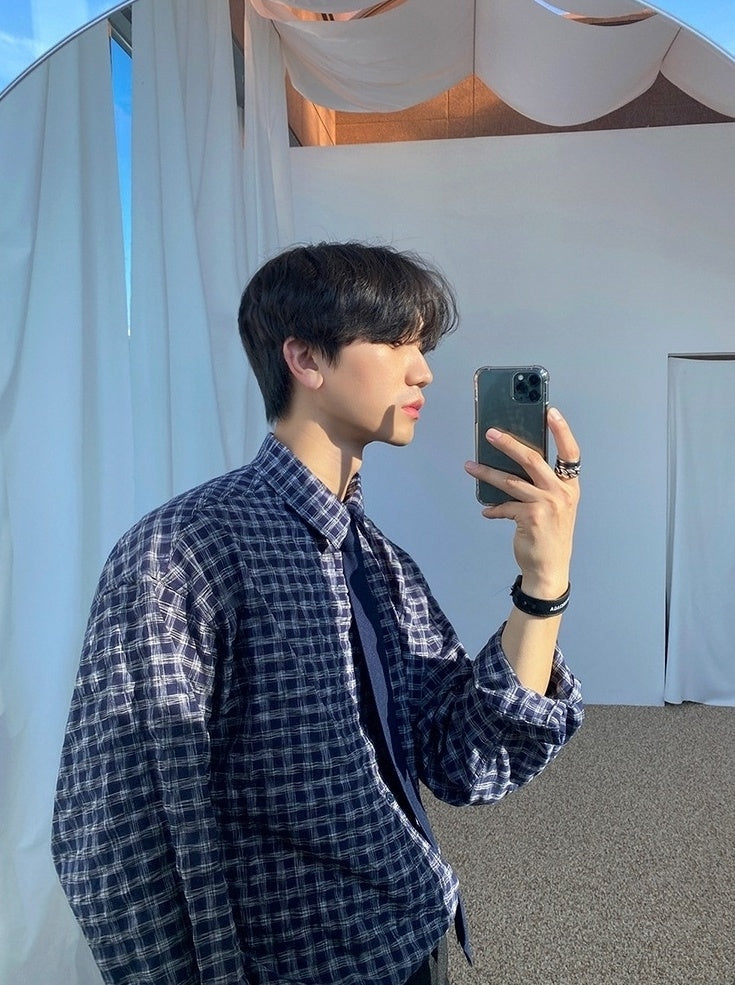 Casual Striped Plaid Shirt Collection