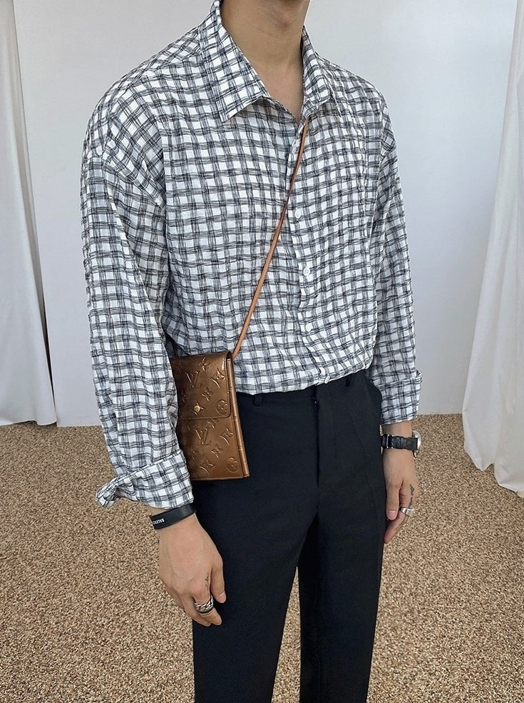 Casual Striped Plaid Shirt Collection