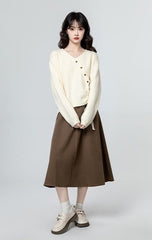 Casual Vneck Knit Sweater