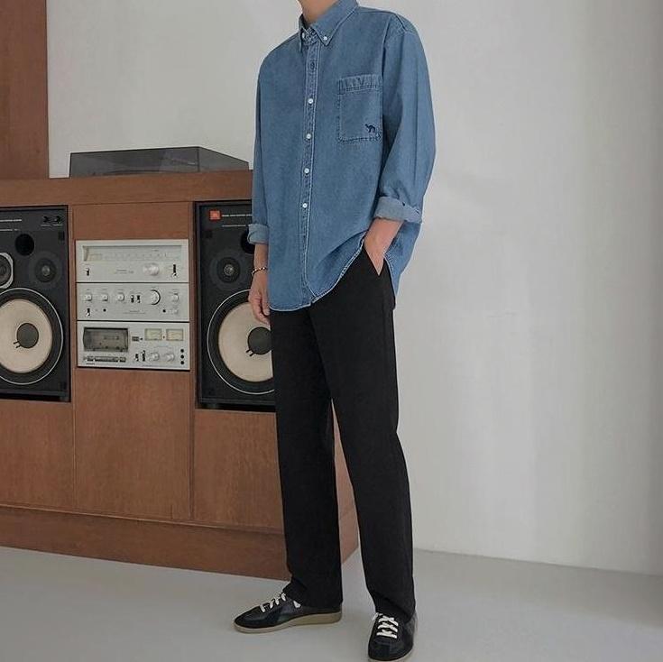 Casual Washed Denim Shirt Jacket