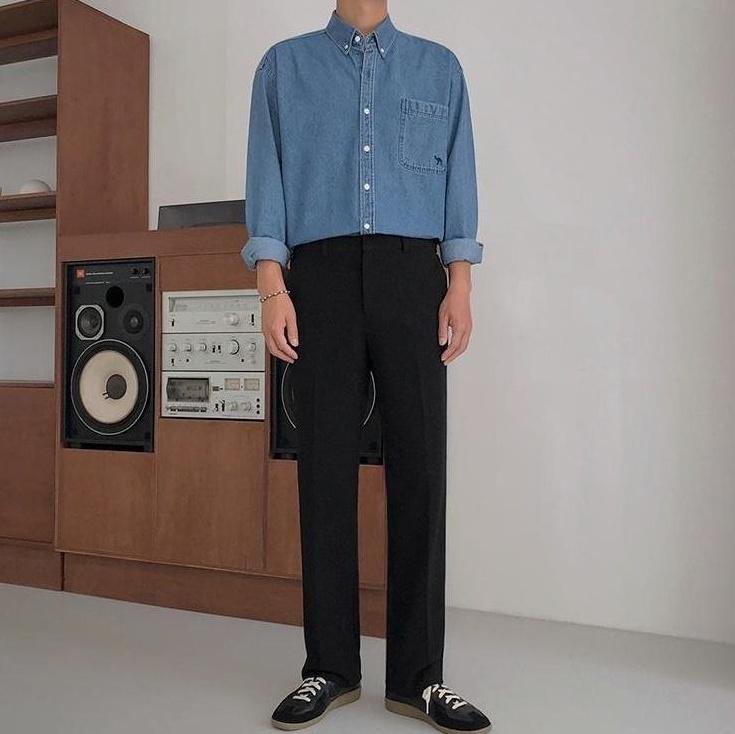 Casual Washed Denim Shirt Jacket