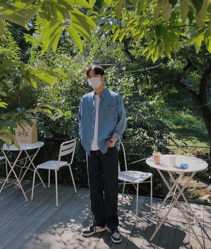 Casual Washed Denim Shirt Jacket
