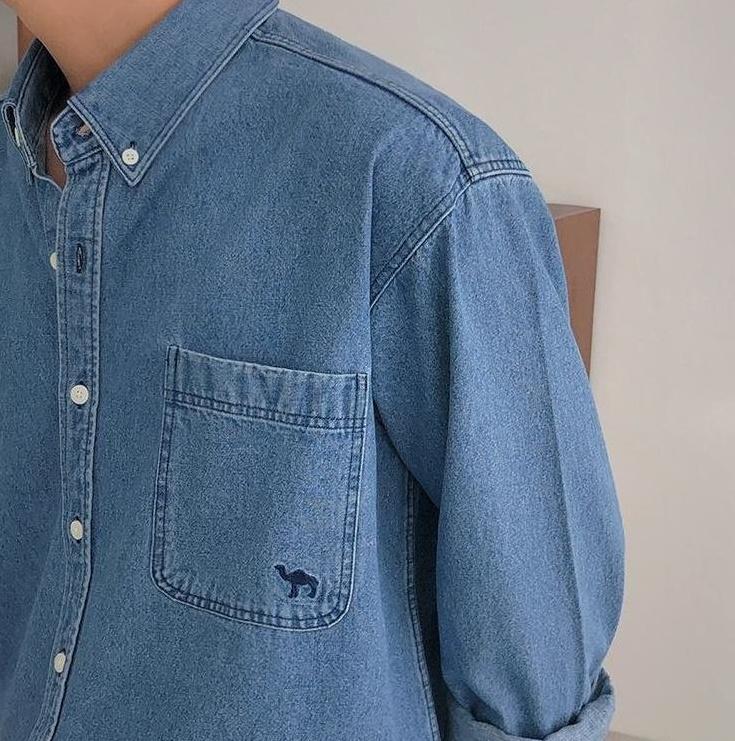 Casual Washed Denim Shirt Jacket