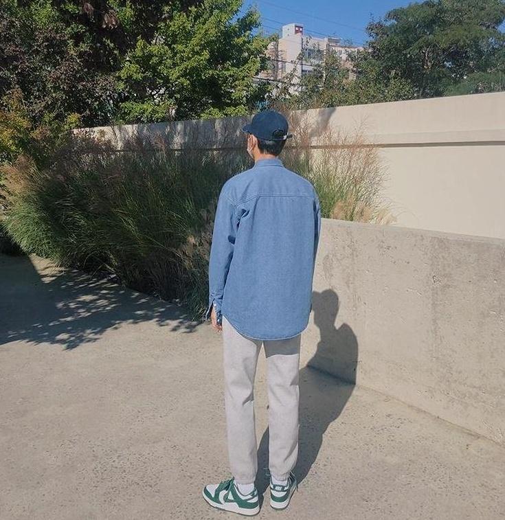 Casual Washed Denim Shirt Jacket