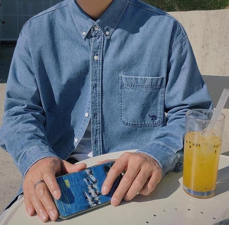Casual Washed Denim Shirt Jacket