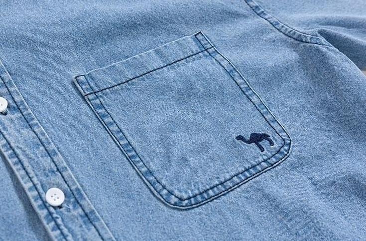 Casual Washed Denim Shirt Jacket