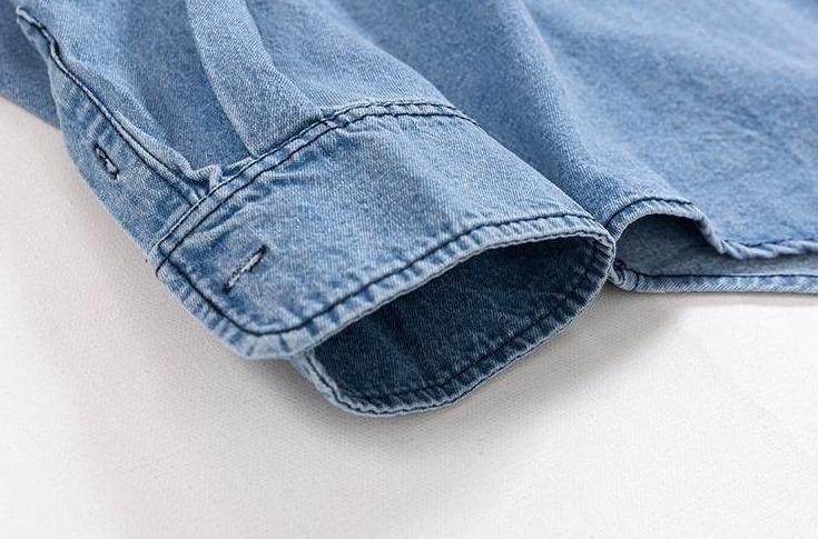 Casual Washed Denim Shirt Jacket