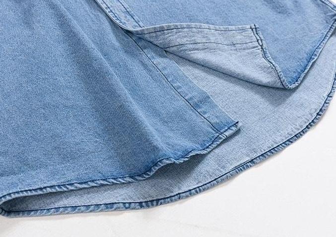 Casual Washed Denim Shirt Jacket