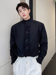 Black Ruffled Vampire Shirt